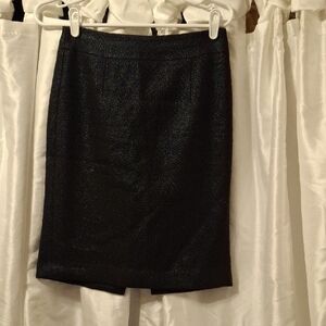 Banana Republic Textured Black Pencil Skirt 0